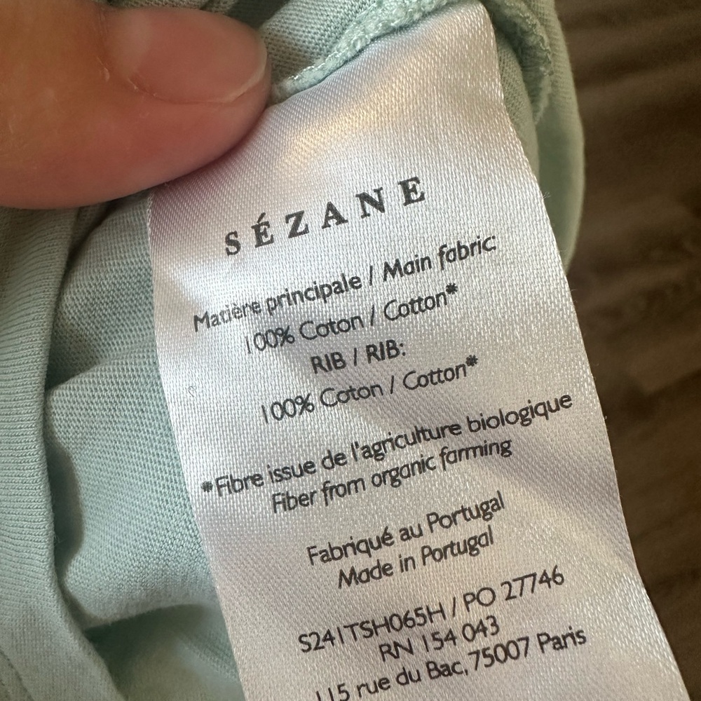 Sezane Gelato T-Shirt in Sea Green Fuschia - Picture 4 of 4